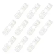 10Pcs Nylon Cord End Tips Zipper Pull Cord Stopper Ends Lock (20x12mm, Clear)