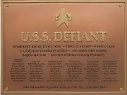 USS Defiant DS9 Dedication Plaque Star Trek Eaglemoss Replica Prop *Read*