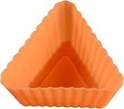 BIUDECO Silicone Mini Baking Cups Reusable Triangle Cake Molds for Cupcakes Random Color Food Grade Silicone Non Stick Flexible Oven Microwave Safe for Parties