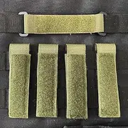 LZBMIEF Molle Patch Panel Straps, Tactical Patches Display Board Hook and Loop Patch DIY Molle Attachment for Backpack Vest Pouch 3-inch High Patch Badges (Army Green)