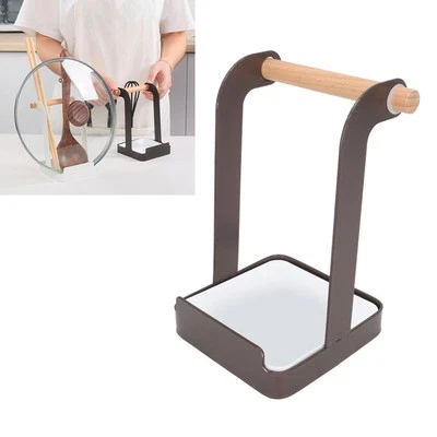US Coffee Color Sitting Soup Spoon Chopping Board Pot Lid Rack Countertop Multi-