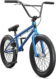 Mongoose Legion L100 Freestyle BMX Bike for Advanced-Level Riders, Adult Men Women, 4130 Chromoly Frame, Double Walled Rims, and 20-Inch Wheels, Blue