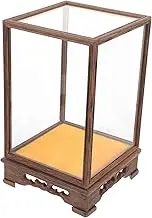 Cabilock Collectible Display Box for Figurines Multi Functional Glass Craft Holder Dustproof Showcase for Statues and Handicrafts Space Saving Design