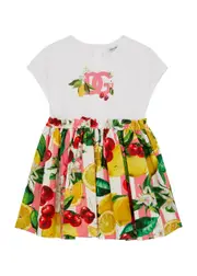 Dolce & Gabbana Kids Printed Logo Cotton Dress (2-6 Years) - Multicoloured - 06YR (6 Years) 06YR (6 years)