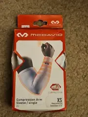 NEW McDavid 656 Compression Arm Sleeve Adult Size Xsmall White