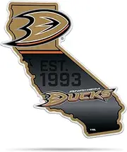 Rico Industries NHL Anaheim Ducks State Shape Shape Cut Pennant - Home and Living Room Décor - Soft Felt EZ to Hang
