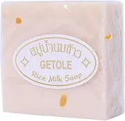 Rice Milk Soap - Moisturizing Rice Milk Soap Bar Thailand Natural Soap - 3 Handmade Brightening Soap B-ody Cleansing Rice Soap For Face, Body, Hand, Kids And Adults