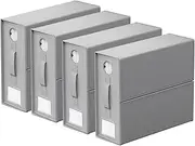 4 Pack Foldable Bedding Container for Linen Closet Organization - MuiiuM Bed Sheet Organizer and Storage