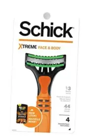 Xtreme 3 Disposable Face and Body Razors for Men, 8 Count