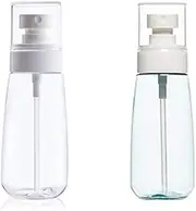 [Layboo] Airless Fine Mist Spray Bottles Refillable Travel Containers Water Mister Clear Plastic Atomizer for Cosmetic Makeup Skincare water (100ml, transparent+blu)