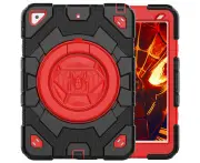 Design for iPad 10.2(2021/2020/2019)/iPad Pro 10.5(2017)/ iPad Air 3(2019)shockproof lightweight stand case -Black&Red