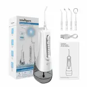 Oral Irrigator Dental Water Flosser 4 Mode Portable Dental Water Jet Floss Rechargeable 300ML 4 Tip IPX7 Teeth Cleaner Whitening