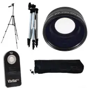 HD FISHEYE MACRO LENS + 50" TRIPOD + REMOTE FOR CANON EOS REBEL 6D 60D 7D 70D T5