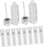 ASAKKURA 10pcs Refillable Lip Gloss Tubes Transparent Containers with Wave Pattern for DIY Lipstick and Beauty Projects Empty Lipstick Sleeves for Makeup Enthusiasts