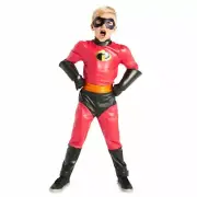 Disney Store Incredibles 2 Dash Halloween Costume Mash Gloves Bodysuit Dress Up