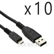 10 Pack - 1.5ft 18in USB 2.0 A Male to Micro B 5pin Data Sync Charger Cable Cord