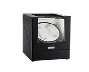 Double Watch Automatic Winding Watch Box Mechanical Watch Winding Device Winding Box with LED-Black White