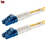 1M LC UPC to LC UPC Single Mode Duplex 9/125 Fiber Optic Optical Patch Cable PVC