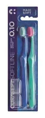 Curasept SoftLine Maxi Soft 010 Two Pack Extremely Soft Flexible Bristles