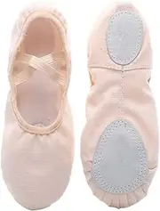 [KaMbLe] Ballet Practice Shoes Toddler Ballet Shoes Girls Dance Ballet Shoes Ballet Slippers Anti-Slip Dancing Shoes Flats Shoes Size 29 Canvas Ballet Shoes Ballet Dancing Shoes