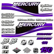Mercury 150 Four 4 Stroke Decal Kit Outboard Engine Graphic Motor Merc PURPLE