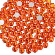 Flat Back Crystal Rhinestones Round Gems, Orange (2.7-2.8mm) SS10/1440pcs