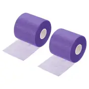 2Pcs 30 Yard PU Tennis Badminton Racket Grip Cushion Wrap Tape Film, Purple