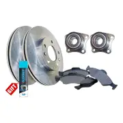 Rear Wheel Bearing Hub Ass Brake Rotor Pad Kit for Toyota Corolla AE102 W/O ABS