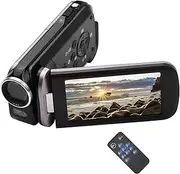 2.7K Ultra HD Digital Video Camera DV Camcorder 48MP 3 Inch Rotatable Screen 18X Built-in Fill-in Light with Rechargeable Battery for Teenagers Beginners Light Brown One Size