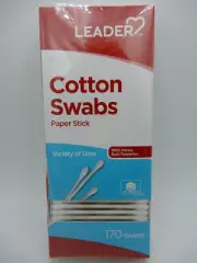 Leader Paper Stick Cotton Swabs, 170 Count 096295102840VL