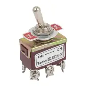 AC 250V/15A 125V/20A 6 Screw Terminals On-On 2Positions DPDT Toggle Switch