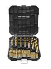 Craftright 99 Piece Titanium Coated Drill Bit Set / HSS Steel