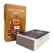 Cattitude Tarot Deck Cat Tarot Features Various Kinds Of Cats 78 Card Deck,Telling Divination Game Deck For Party