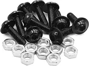 uxcell 10pcs M6 Black Aluminum Alloy Hex Socket Head Motorcycle Bolts Screws Nuts
