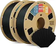 OVERTURE PLA Filament Matte PLA 1.75mm, Matte PLA Filament Roll 1kg Spool (2.2lbs), Dimensional Accuracy +/- 0.05 mm, Fit Most FDM Printer (Black 2Pack) (UK-MATTEPLA17511)