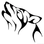 Wolf Howling - Decal Sticker - Multiple Colors & Sizes - ebn6157