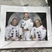 Original NASA astronaut photograph Aldrin Collins Armstrong ￼