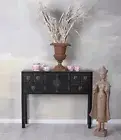 Feng Shui Black Console Wall Table Jewelry Console Makeup Table New
