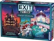 THAMES & KOSMOS | Exit The Game: Family Heroes - 2 Escape Adventures (2-in-1 Bundle) | The Mystery at Meanstone Manor and The Caper at Candy Castle | 2-4 Players, Ages 8+