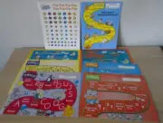 Assortment Hooked on Phonics POSTERS and Sticker Lot of 8