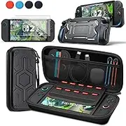 Carrying Case for Nintendo Switch 2,Protective Case for Switch 2 2025& 2 Tempered Glass Screen 7.9 Inch Protector Hard Shell Portable Travel Slim Bag