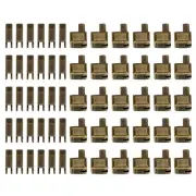 30Sets Zipper Repair Kits, #5 Retainers Box & Insertion Pins, Bronze Tone