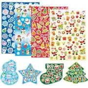 Baker Ross EX716 Christmas Stickers Value Pack for Kids Christmas Crafts and Art