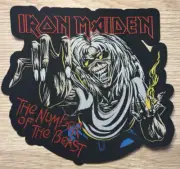 Iron Maiden NUMBER OF THE BEAST Licensed OVERSIZE Woven Patch Sew On Patch Metal