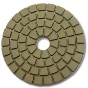 KENT Economy Quality 4" WET WHITE Buff Polishing Pad, Hook and Loop Backing