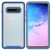MCC Shockproof Bumper Case Samsung Galaxy S10+ Plus Clear Back Cover G975 [Dark Blue]