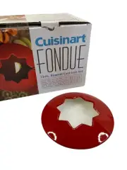 Cuisinart 13 Piece Enamel Cast Iron Fondue Set FP-115R -SPLATTER SHIELD LID ONLY