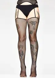Sneak A Peek Garter Tights