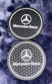 2 Mercedes Benz Non-Slip Silicone Coasters For Cup Holders