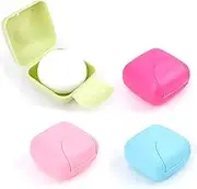 RETON 4 Pcs Travel Soap Container, Portable Soap Holder Dish, Plastic Shampoo Bar Box Case for Bathroom, Shower, Camping, Gym, Outdoor, Hiking, Home (4 Small)